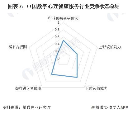 圖表7：中國數字心理健康服務行業競爭狀態總結